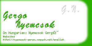 gergo nyemcsok business card